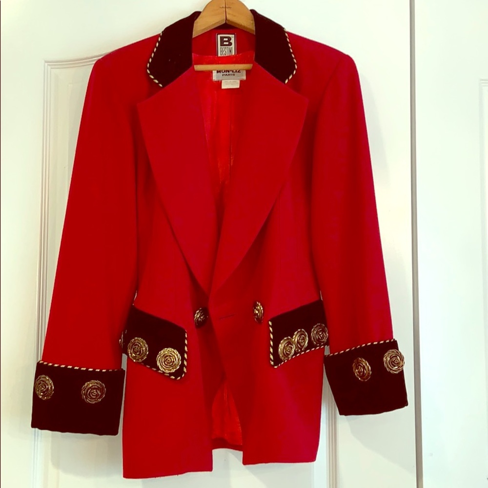 Bestini Mon-Liz Paris black and red suit jacket